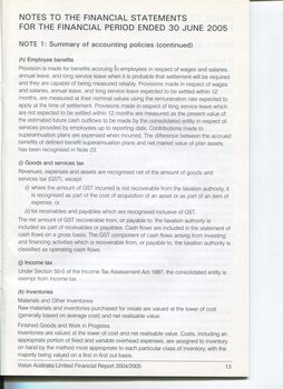 Corporate information including Notes to the Financial Statements