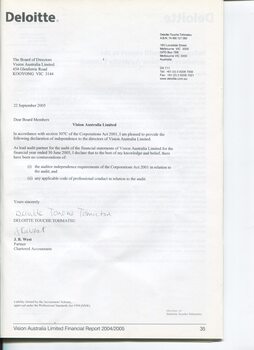 Corporate information including letter of independent audit