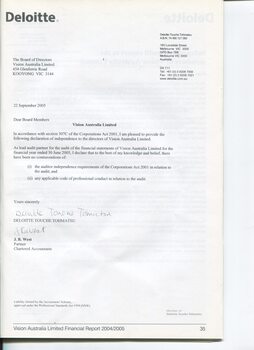 Corporate information including letter of independent audit