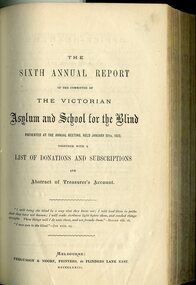 Front page of Board of Management report to subscribers