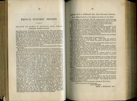 Report of the Medical Officers