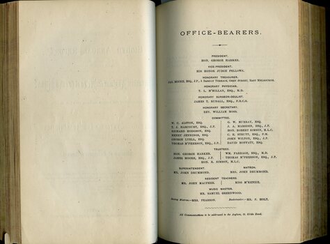 List of Office Bearers for the year