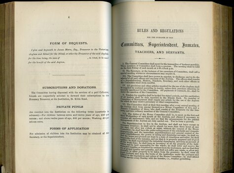 Form of Bequest, Subscriptions and Donations, Private Pupils, Forms of Application and Rules and Regulations of Institute