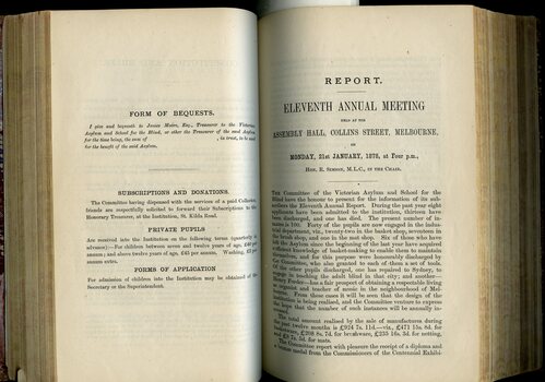 Form of Bequest, Subscriptions and Donations, Private Pupils, Forms of Application and Minutes from the Annual General Meeting