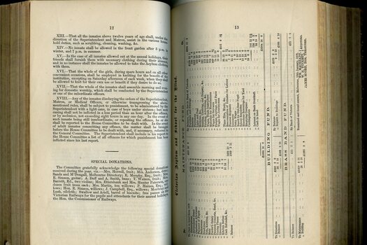 Rules and Regulations of Institute and Balance sheet for Building Fund and Maintenance Fund and Brass Band Fund