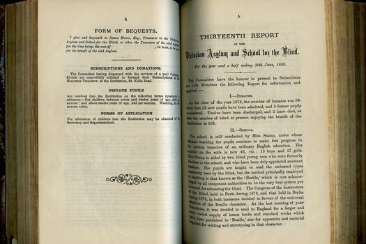 Form of Bequest, Subscriptions and Donations, Private Pupils, Forms of Application and Minutes from the Annual General Meeting