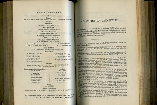 Office bearers and Constitution and Rules