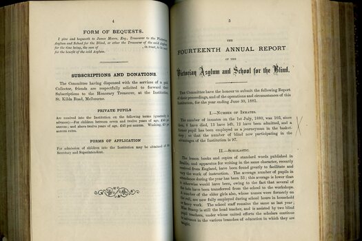 Form of Bequest, Subscriptions and Donations, Private Pupils, Forms of Application and Minutes from the Annual General Meeting