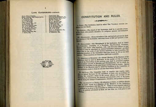 Life Governors and Constitution and Rules