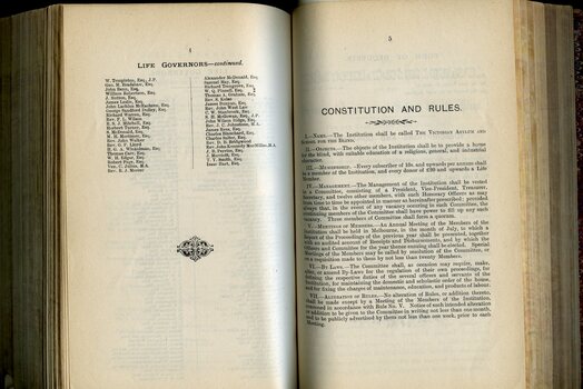 Life Governors and Constitution and Rules