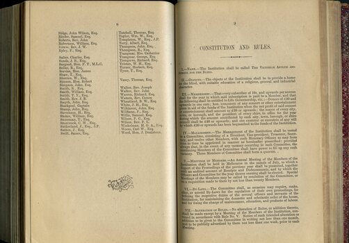 Life Governorships awarded and Constitution and Rules