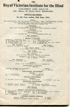 List of Office Bearers
