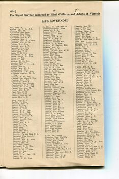 List of Life Governors