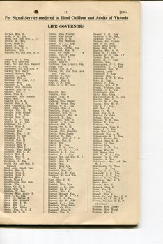 List of Life Governors
