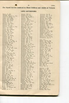 List of Life Governors