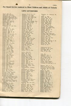 List of Life Governors