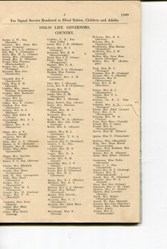 List of Life Governors