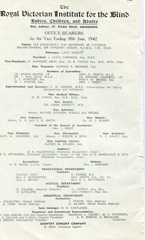 List of Office Bearers