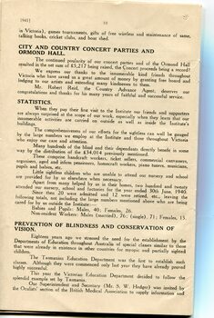 Board of Management report to Life Governors and subscribers