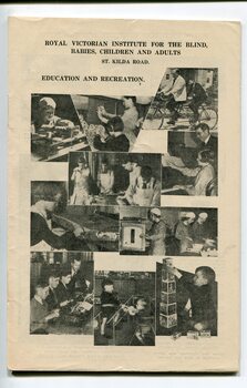 Collection of pictures of children playing, working and learning.