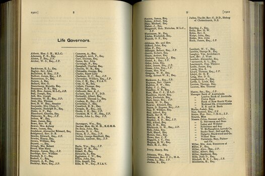 List of Life Governors awarded during the year