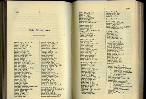 List of Life Governors awarded 