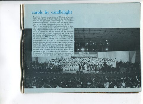 Update on Carols by Candlelight and pictures of the stage from a previous Carols