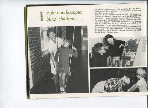Update on children with multiple disabilities and pictures of children moving and learning