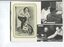 PIctures of a man on an exercise bike and playing swish, and a woman learning to operate a Telex machine