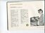 Listing of services and facilities and picture of male using a Perkins whilst listening to a cassette