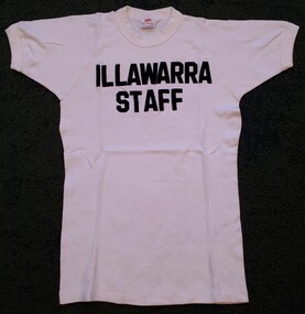 White tee shirt with black velvet writing