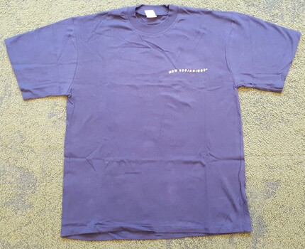 Royal blue tshirt with New Beginnings TM on left breast
