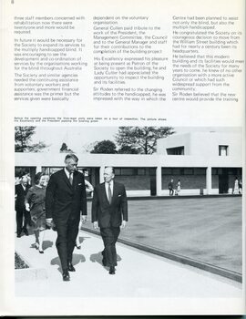 Sir Roden Cutler and President Albert walk past the bowling green.