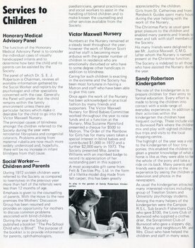 Overview of services to children and girl playing with doll