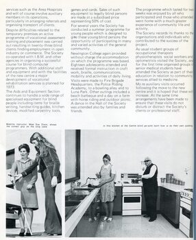 Sue Dixon assisting a long cane user,  a cooking lesson