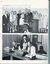 Photographs of Senior Social Club singing around a piano and Margaret Clark teaching typewriter skills to two men