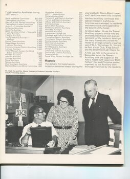 Hugh Hay at a sound desk at 2KY speaks to Mrs Maurer and another man in the studio