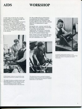 A woman shopping, a boy builds a bike, a man sewing laundry bags