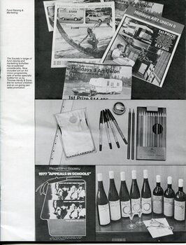 Art union advertising, Thomas Hardy wines and pens with RBS printed on them
