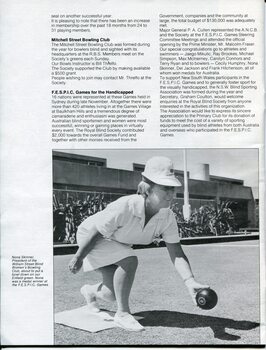 Nona Skinner mid-bowl on the green, Mitchell Street Bowling Club and FESPIC Games