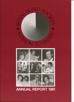 Maroon cover with seven pictures