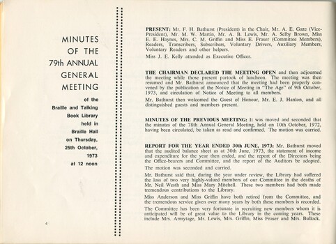 Minutes of Annual General Meeting