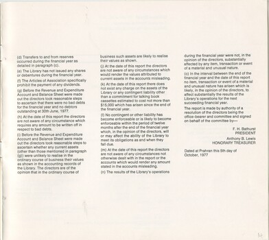 Annual Report of Directors and financial statement
