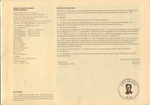 List of Patrons, President, Committee and Senior Staff 
