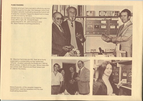 Library cassette machines and fundraisers