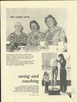 Merle Griffin, Gladys Fanning and E. Haynes, and Janene Morrison