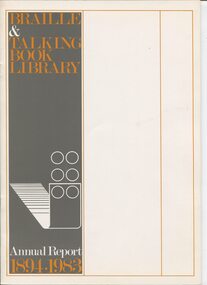 White cover with grey strip on left third of page and stylised V logo with six dots
