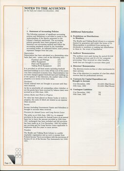 Notes to and forming part of the accounts