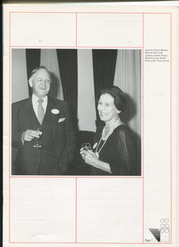 Photo of Barrett Reid and Nancy Phelan at Braille Book of the Year Award ceremony