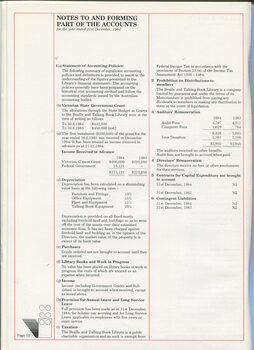 Notes to and forming part of the accounts